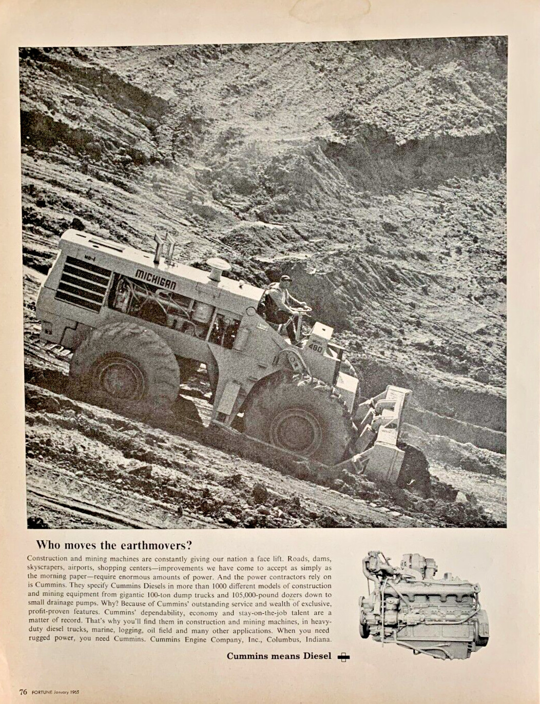 1965 Cummins Engine Co Columbus IN Print Ad 13\