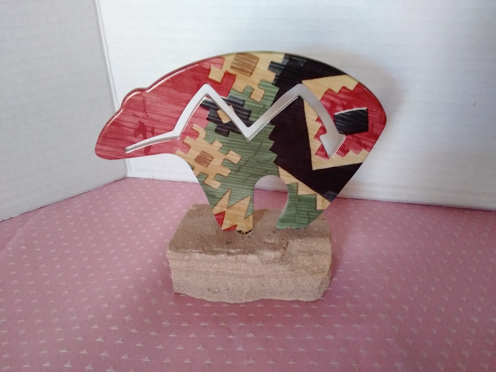 Fetish Bear on Sandstone Lazart Laser cut Art 5x6