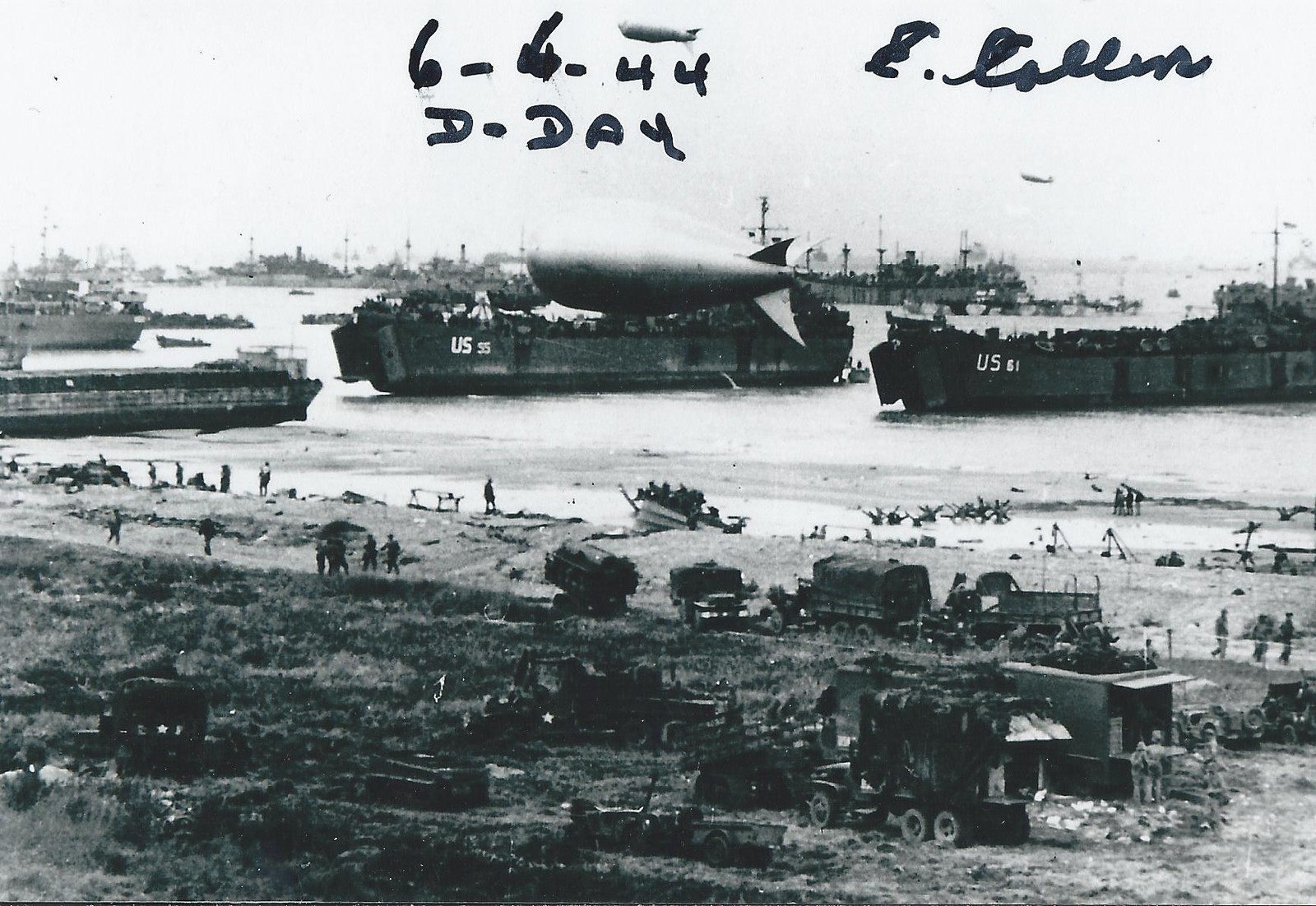 Ed Collins autographed 4x6 photo WW II D-Day European Theater RARE COA LOOK