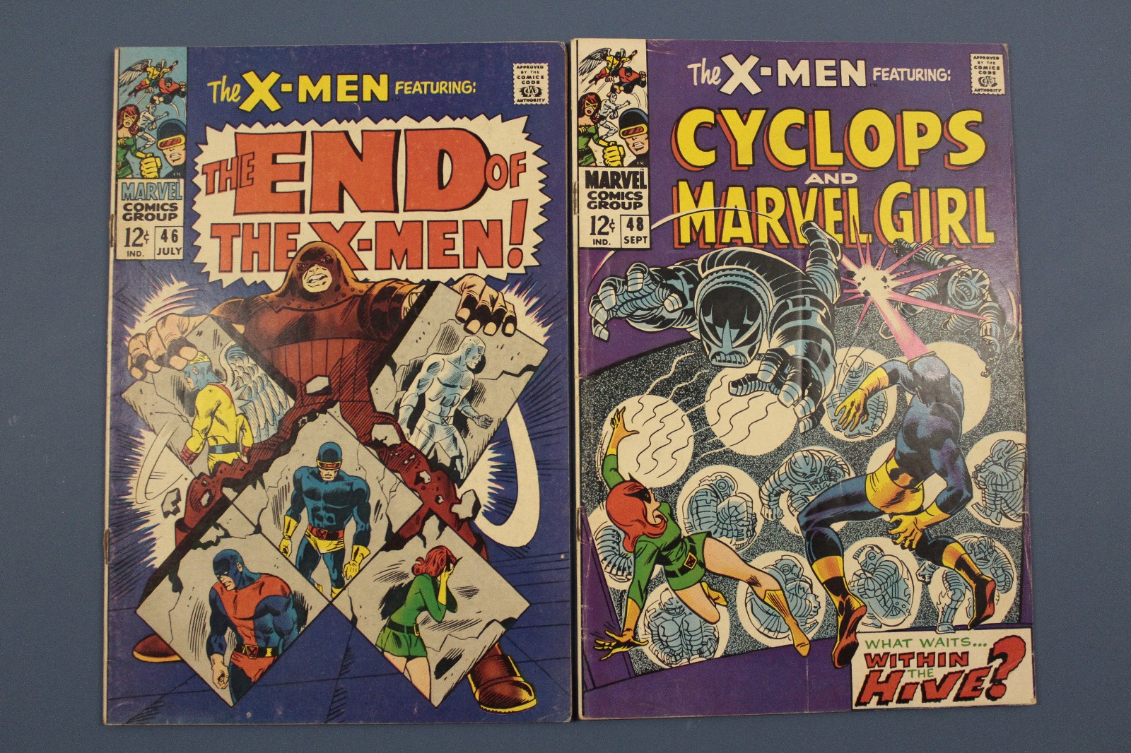 X-Men Lot of 2: #46 w/Juggernaut & 48 w/Quasimodo 1968 Silver Age period Marvel X-Men Lot of 2: #46 w/Juggernaut & 48 w/Quasimodo 1968 Silver Age period Marvel
