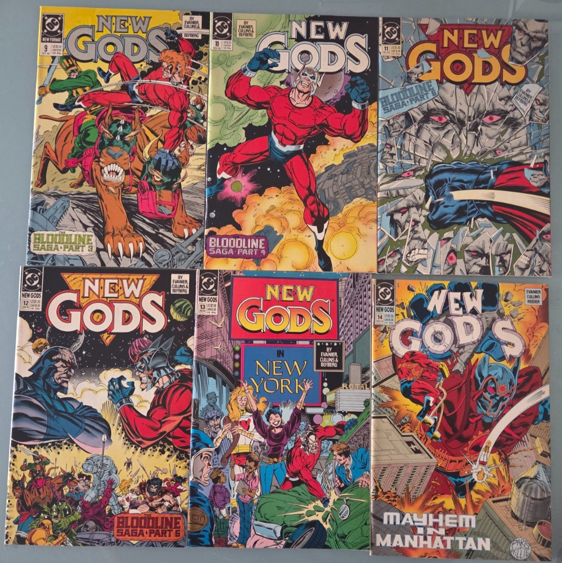 NEW GODS SET OF 11 ISSUES (1989) DC COMICS MARK EVANIER ORION DARKSEID