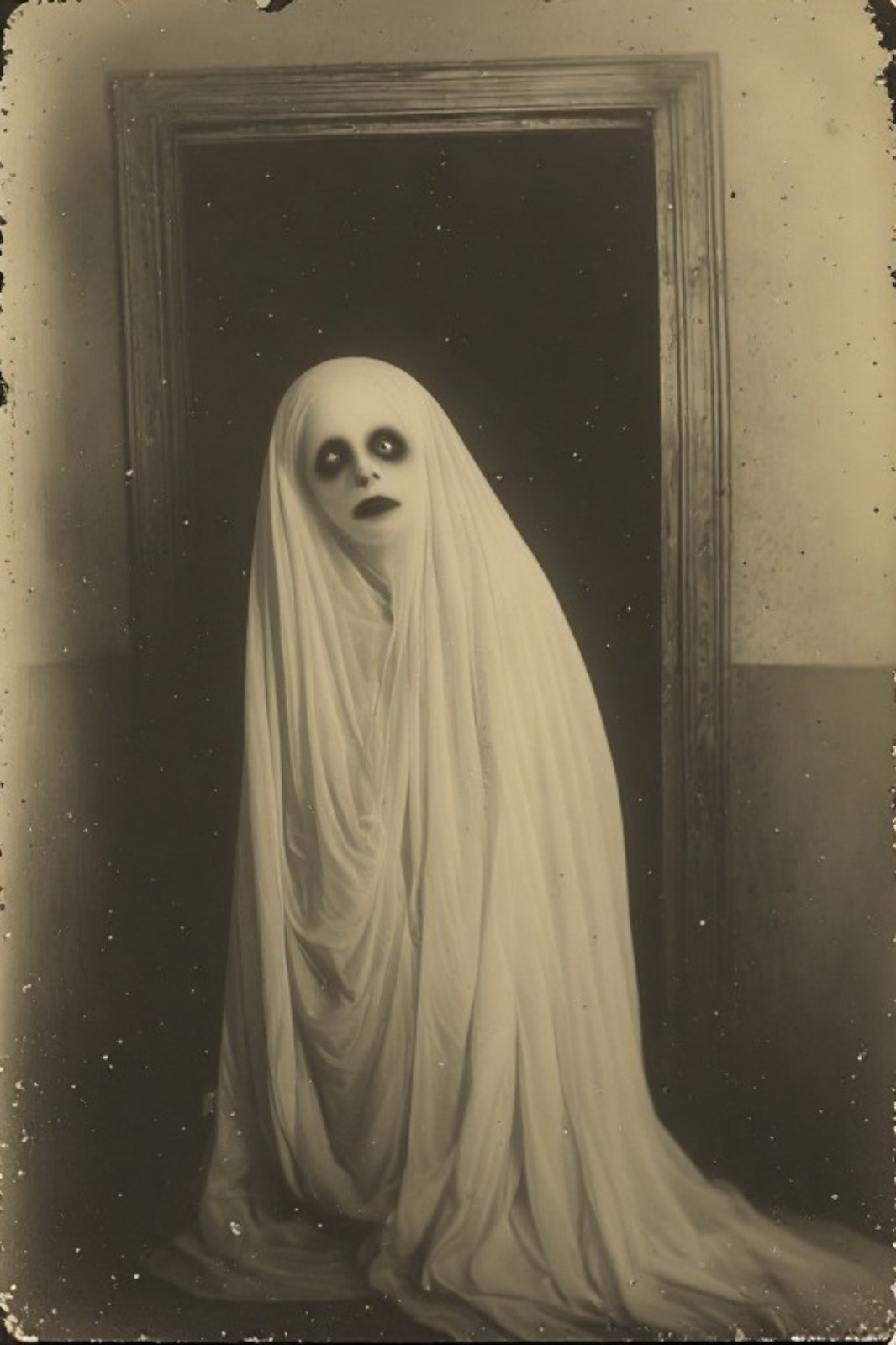 Creepy Scary Ghost Photo Vintage Spirit 4x6 Print Creepy Scary Ghost Photo Vintage Spirit 4x6 Print