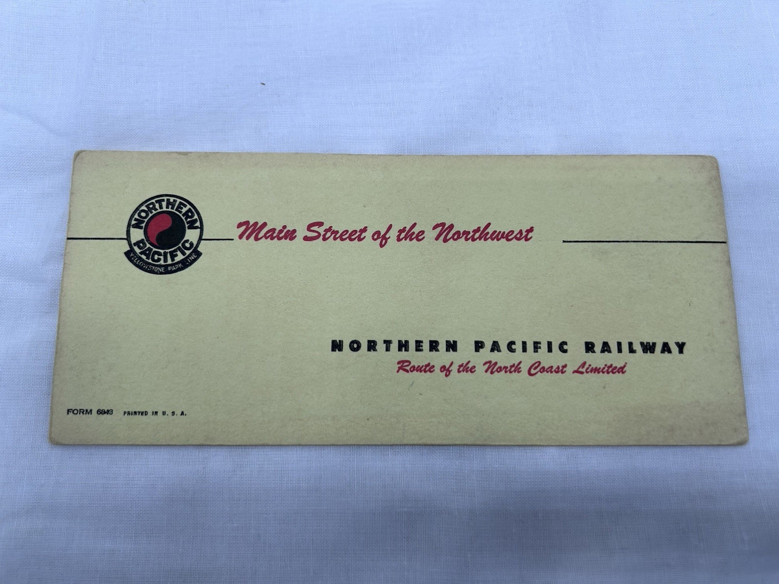 VTG 1950s NP Northern Pacific Railroad ink blotter North Coast Limited - unused