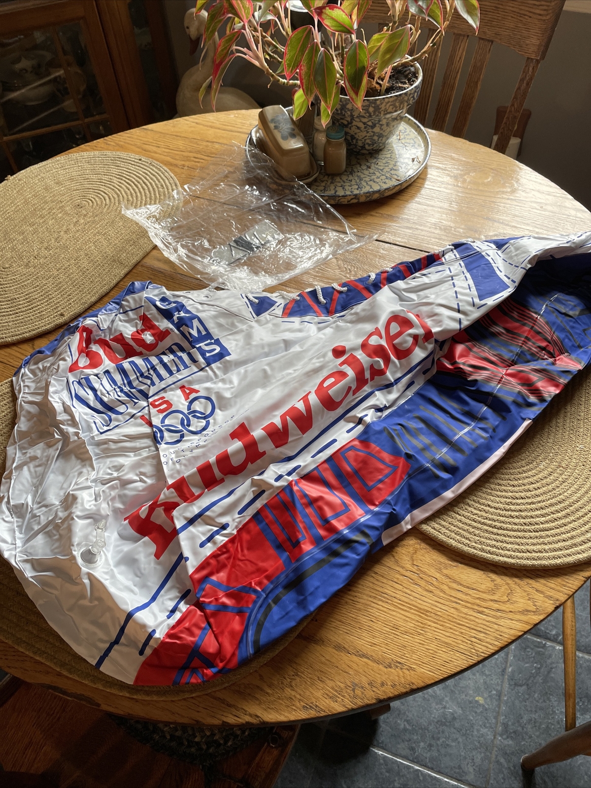Budweiser Beer Inflatable Bud 1992 USA Olympic Summer Games Sneaker Shoe Adv