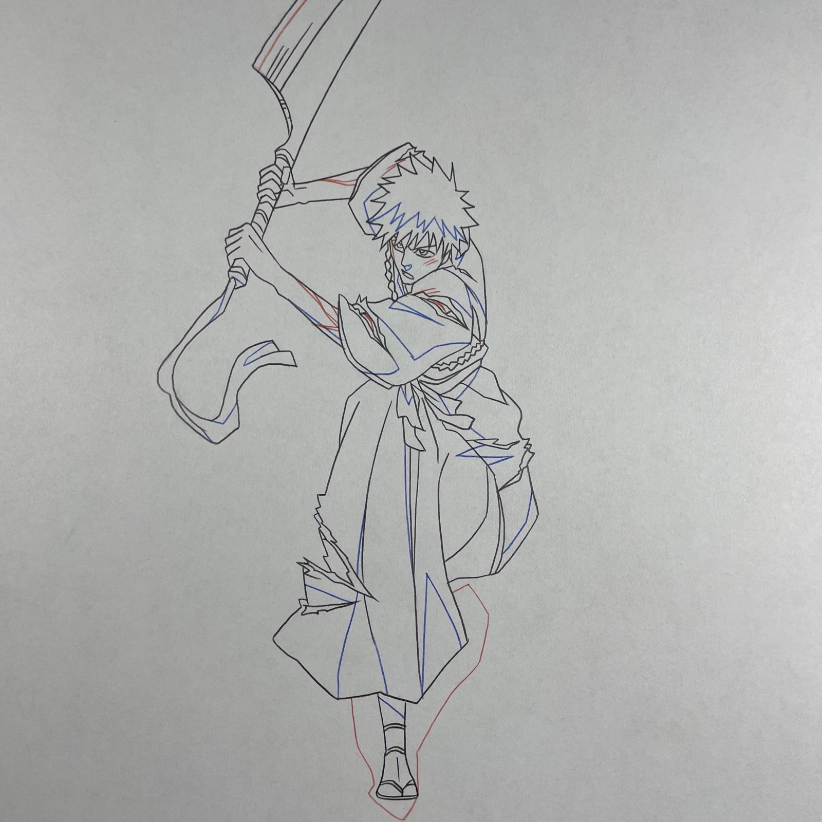 BLEACH Animation Cel Layout Vintage Anime Production Art Ichigo Kurosaki 8 I10