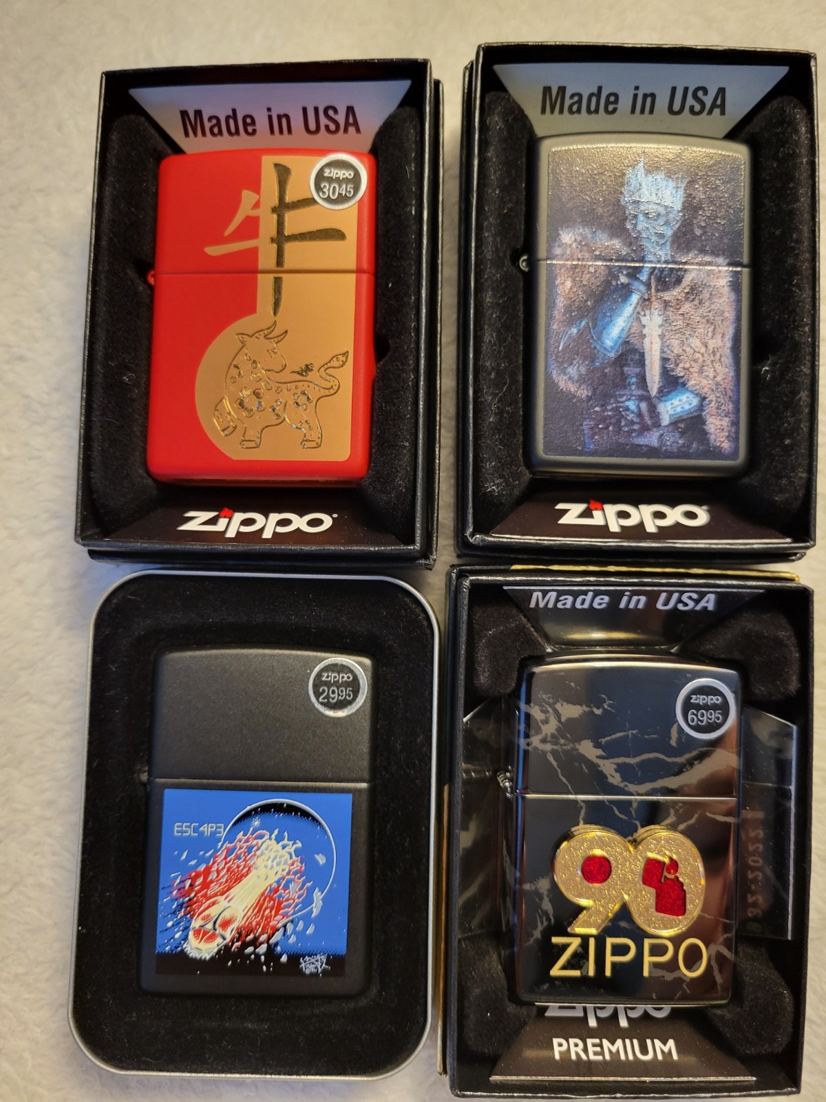 4 Mint Condition Zippo Lighters