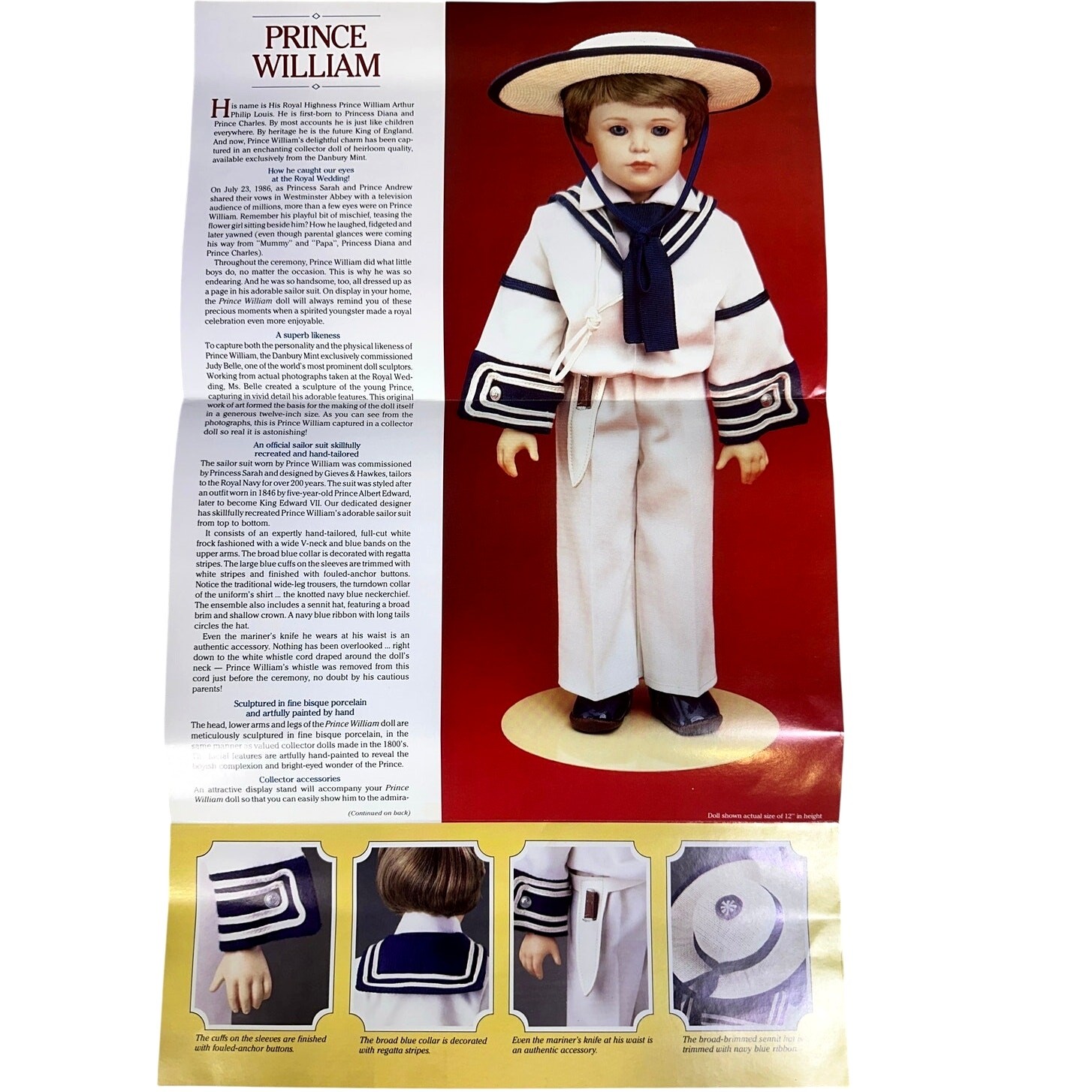The Danbury Mint Vintage 1980's Young Prince William Royal Wedding 12