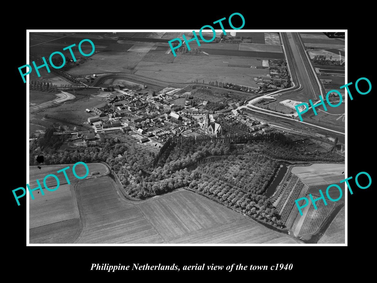 Philippine Netherlands Holland Town Aerial View c1940 Old Large Historic Photo