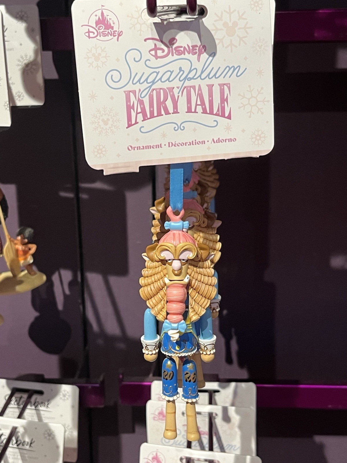 Disney Parks  Sugarplum Fairytale Beast Nutcracker Ornament NEW