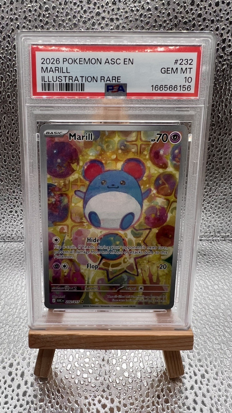 PSA 10 Marill 232/217 Illustration Rare Holo English Ascended Heroes