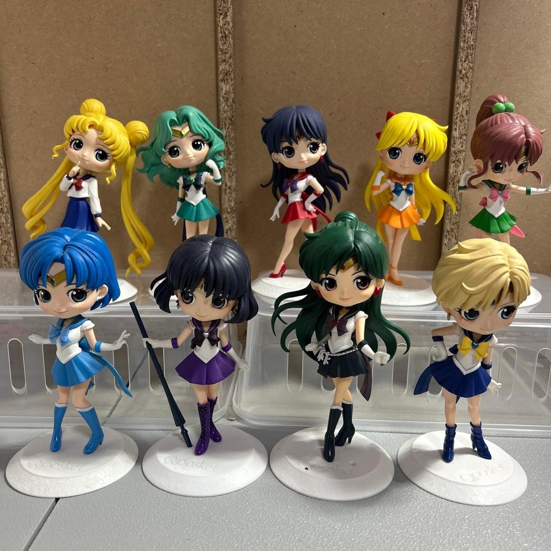 Qposket Sailor Moon Figure Set of 9 Authentic Collectible Anime Japan