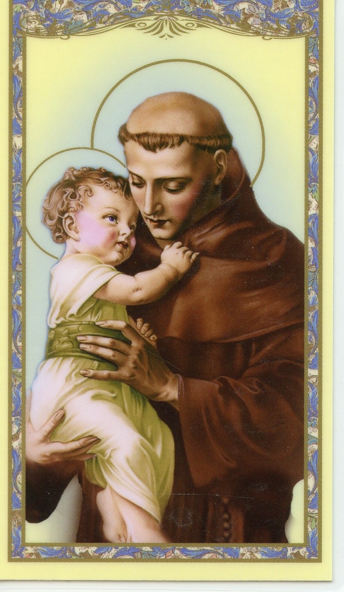 ST. ANTHONY - UNFAILING PRAYER - Laminated  Holy Cards.  QUANTITY 25 CARDS