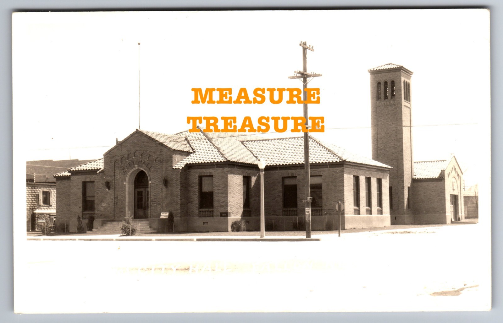 C.1940 RPPC FALLON, NV NEVADA CITY HALL PHOTO Postcard Q22 C.1940 RPPC FALLON, NV NEVADA CITY HALL PHOTO Postcard Q22