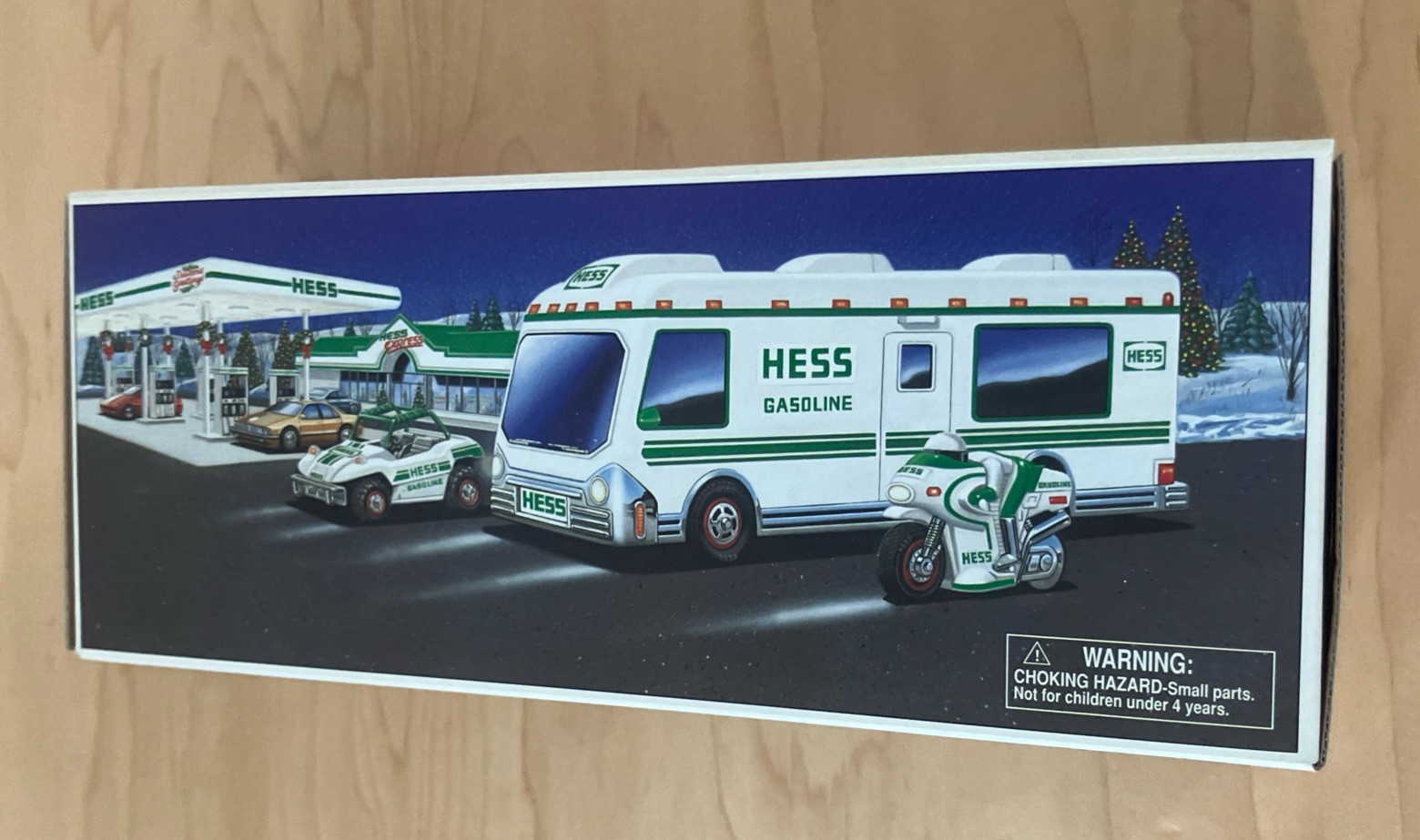 1998 Hess Truck Recreation Van with Dune Buggy and Motorcycle New In Box