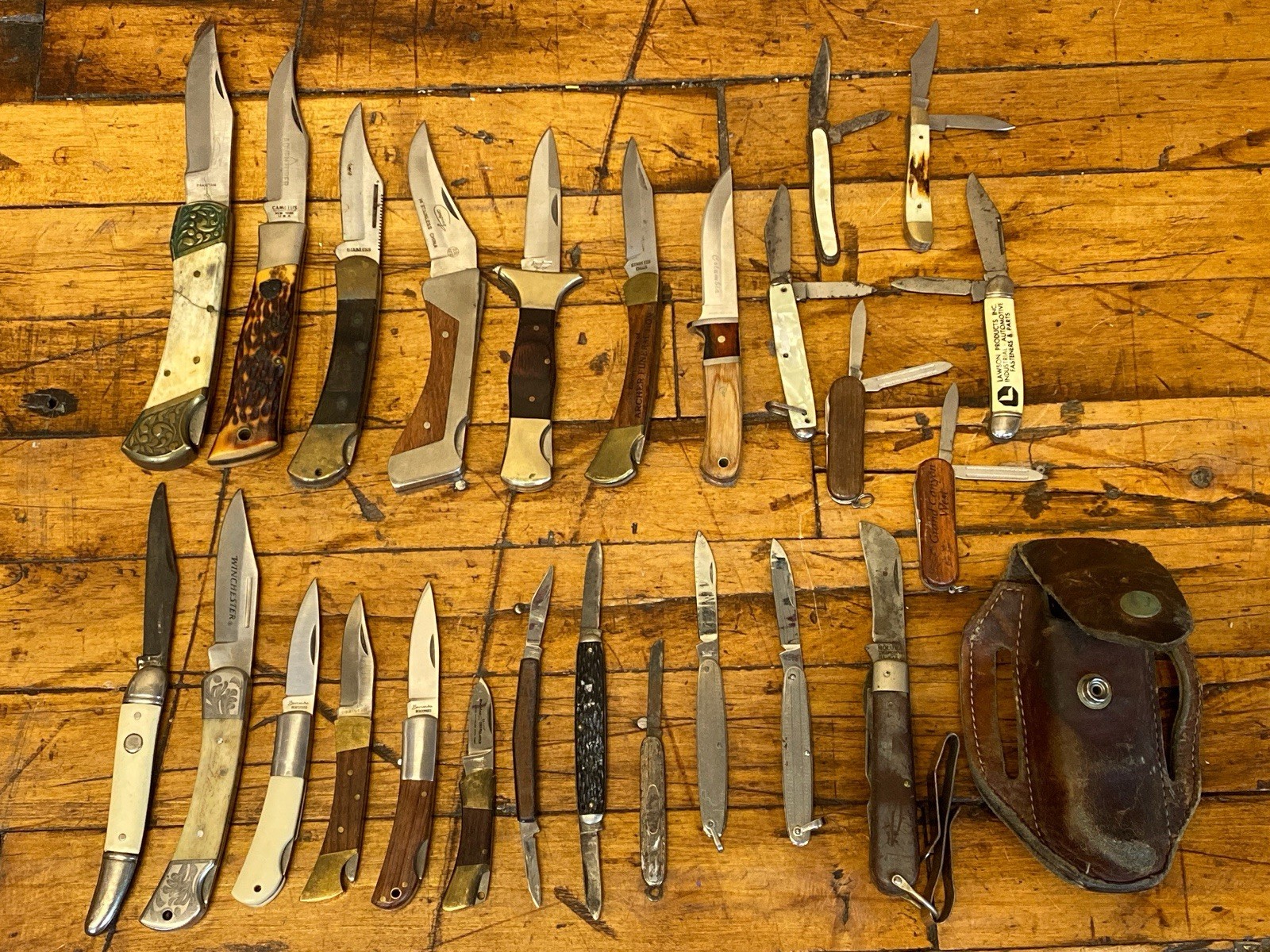 25 Vintage Pocket Knife Lot Camillus Imperial Colonial Winchester Frost Cutlery