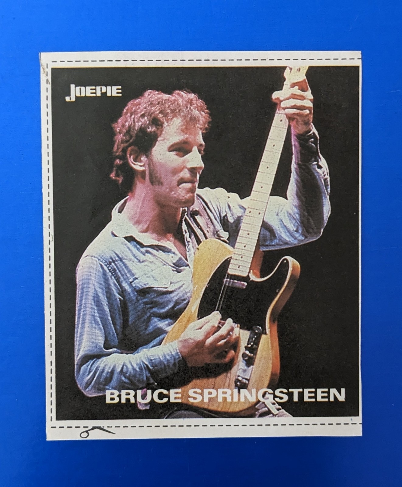 1978-81 JOEPIE Magazine Insert sticker Card BRUCE SPRINGSTEEN ROOKIE Era SCARCE
