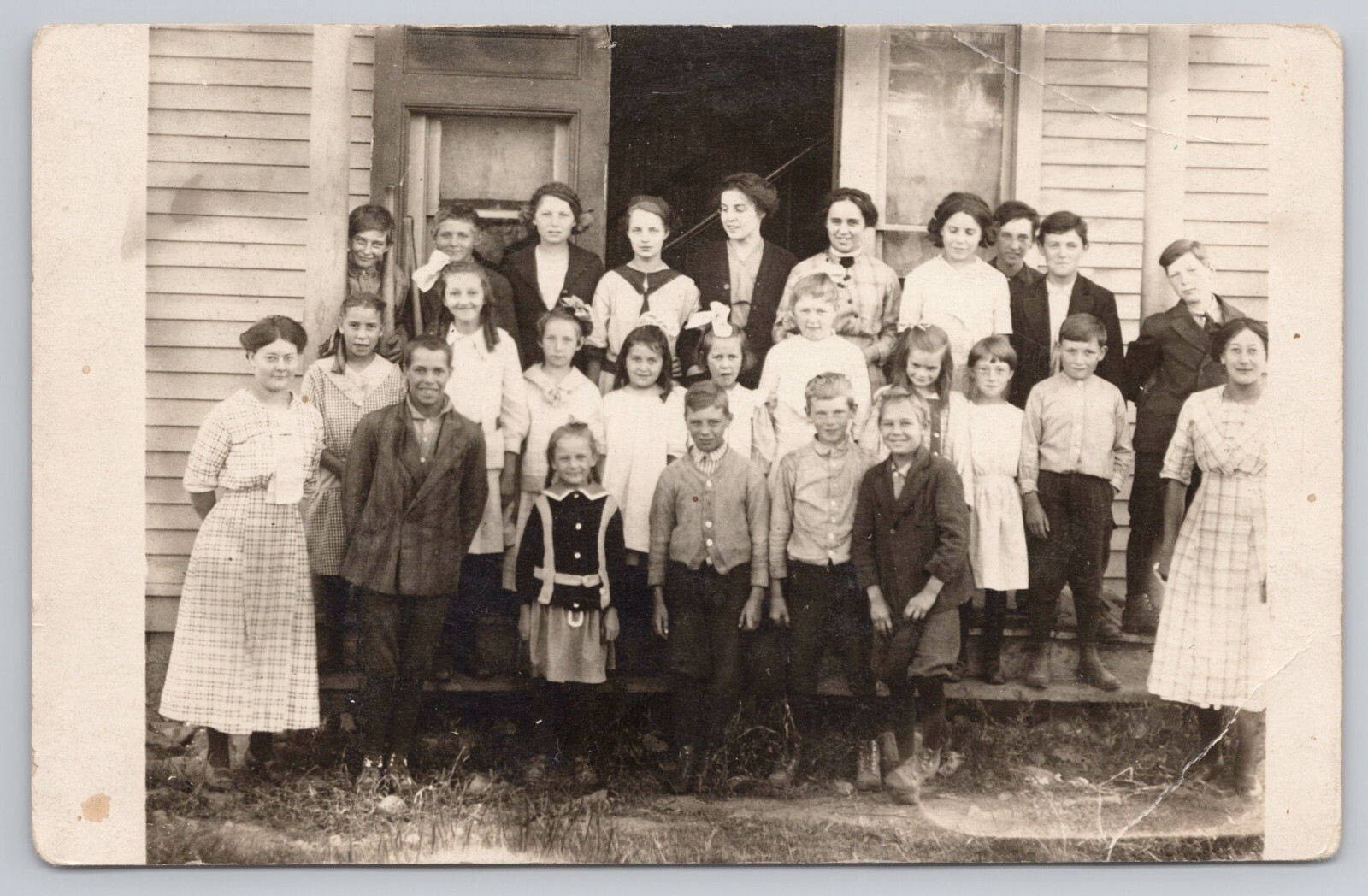 Postcard RPPC Early 1900\'s School Class Photo Real Picture #1