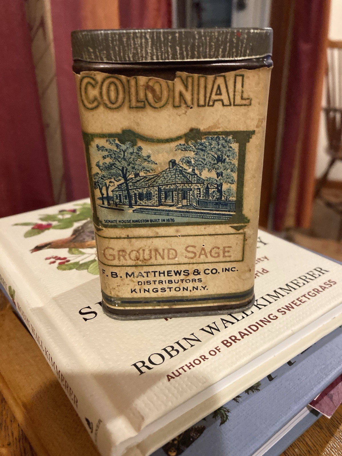 Vintage Colonial Ground Sage Spice Tin Cooking Collection