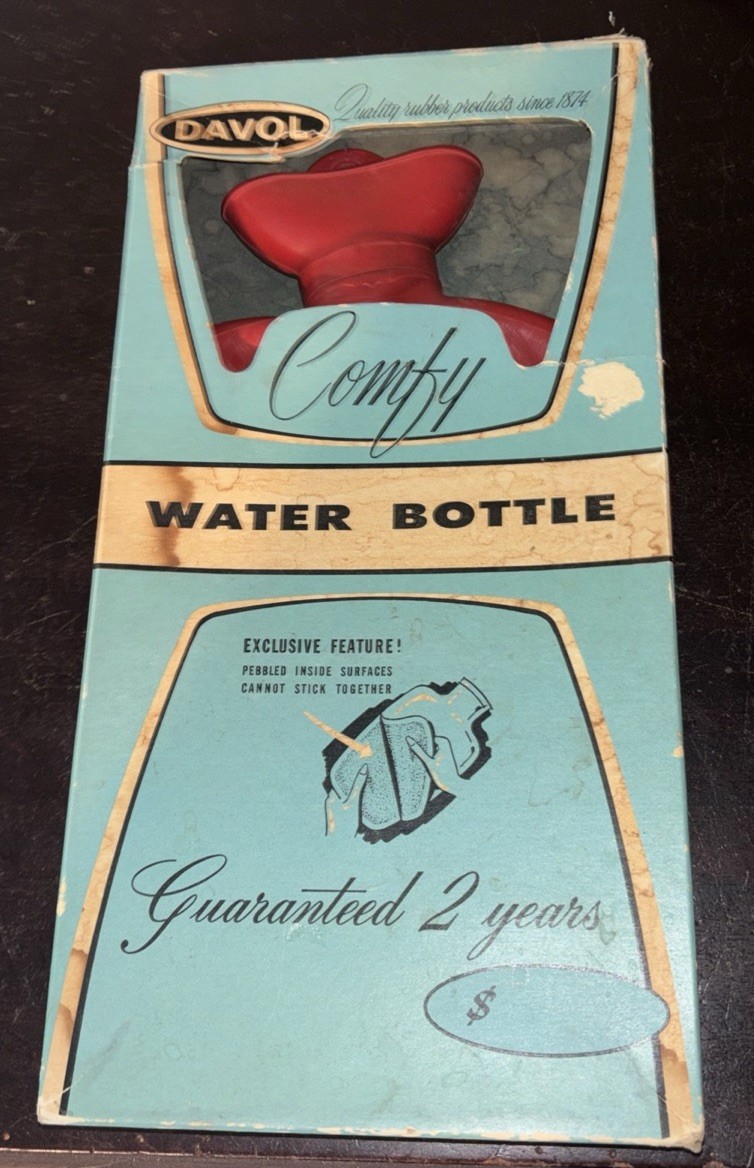 Davol Vintage Hot Water Bottle Paris Original Box