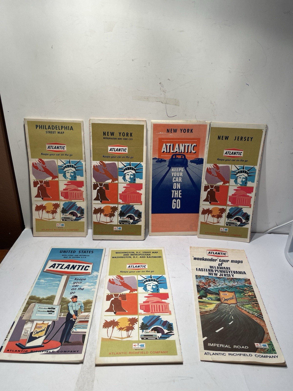 Vtg Road Maps 1960s Atlantic , East Coast 1960s Lot Of Seven Lot # 2 Tote 3