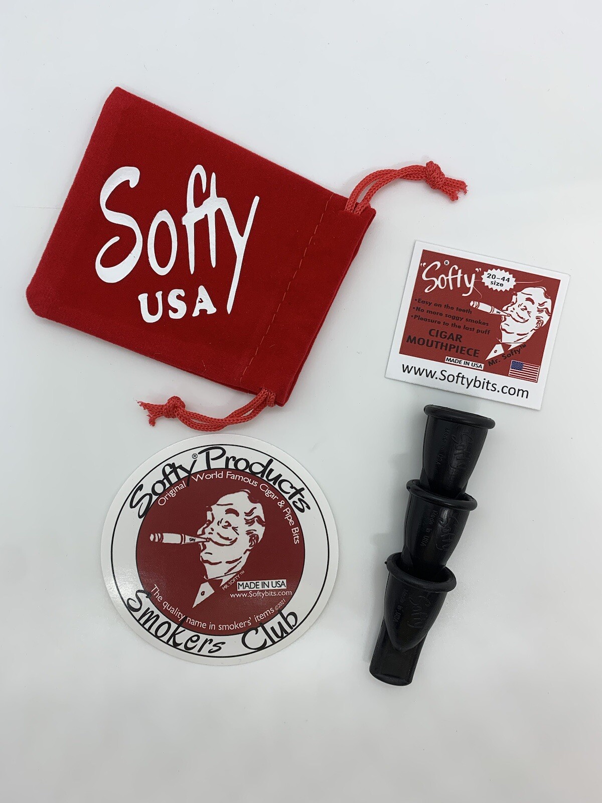 RUBBER CIGAR HOLDER MADE IN USA SOFTY (20-44 RING SIZE)... 3 PIECE SET