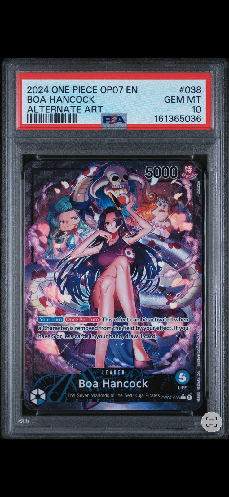 Boa Hancock PSA 10 Alt Art Parallel OP07-038 500 Years Future Foil EN 2024