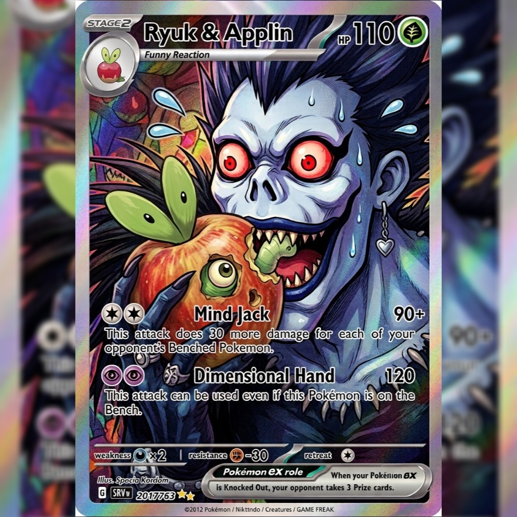 Artist-Created Applin Mind Holographic Art Card – Original Artwork Artist-Created Applin Mind Holographic Art Card – Original Artwork
