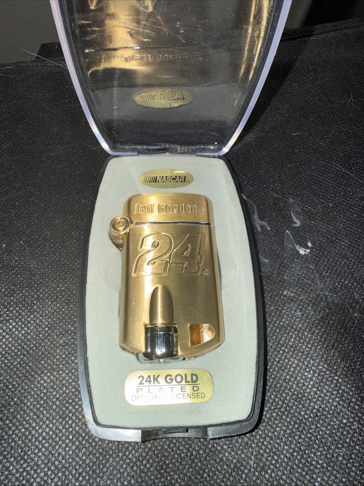 Nascar Jeff Gordon Lighter 24k Gold Plated Boxed NOS Racing 2002 Nascar Jeff Gordon Lighter 24k Gold Plated Boxed NOS Racing 2002