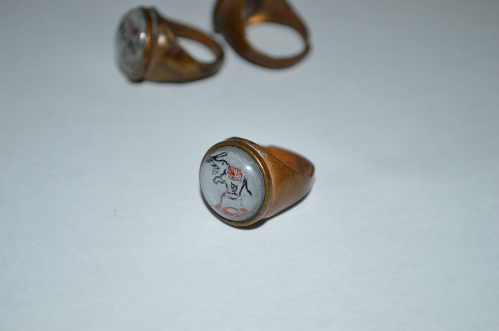 Vtg 1950's MLB Kansas City Athletics Goldtone Adjustable Premium Toy Ring SGA