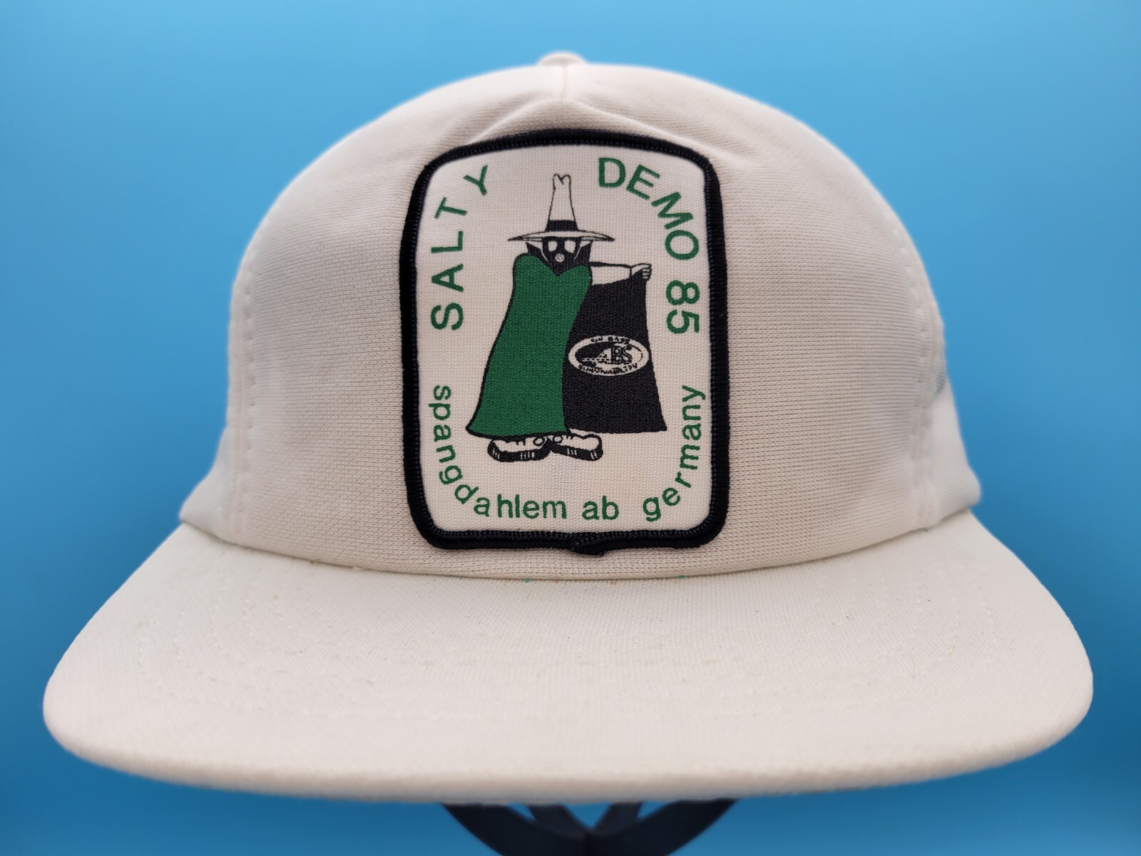 U.S.A.F. Patch Hat Salty Demo 85 Spangdahlem Germany Vtg