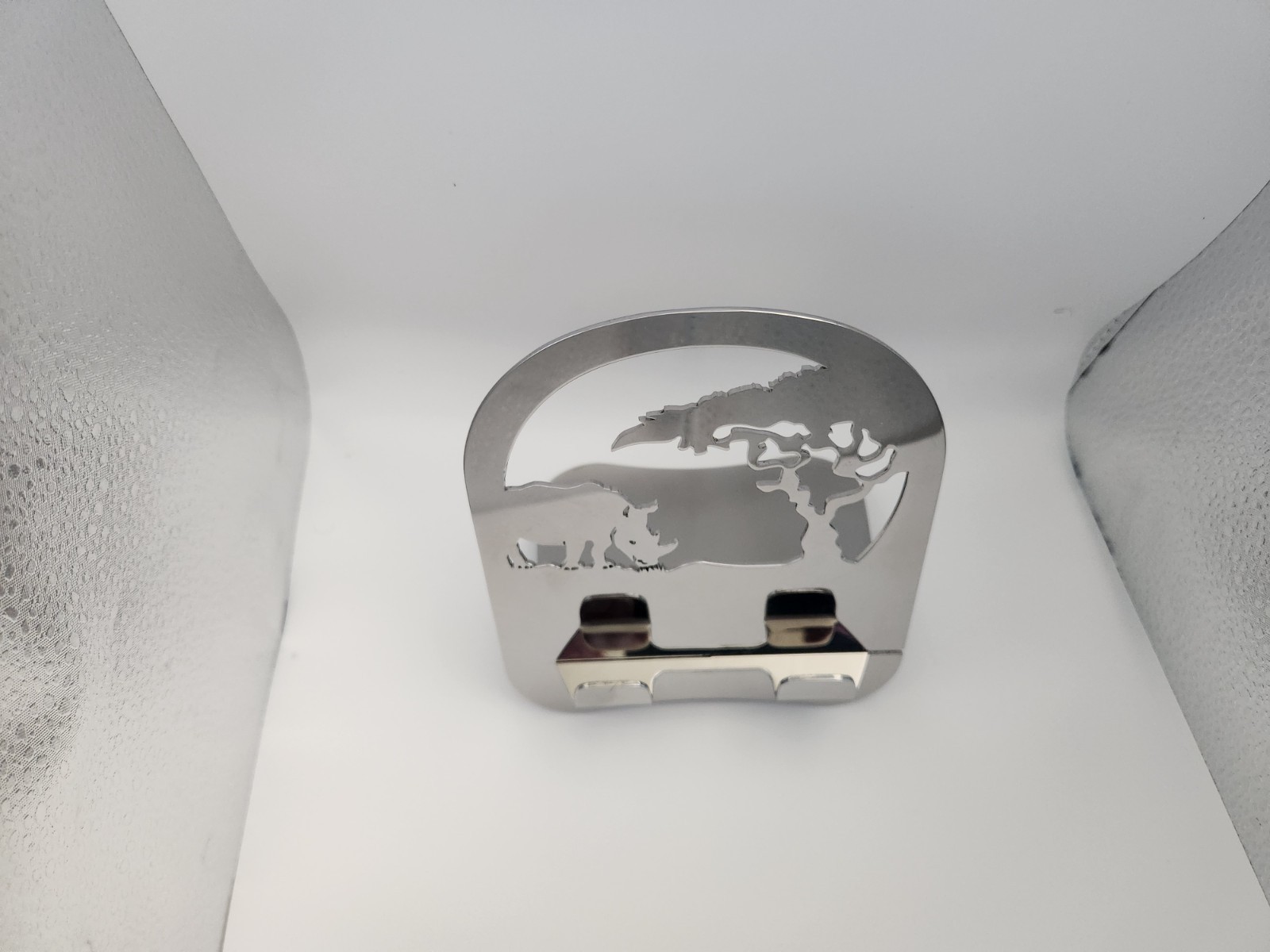 Vintage Carrol Boyes South African Book Stand / Holder Art Rhino