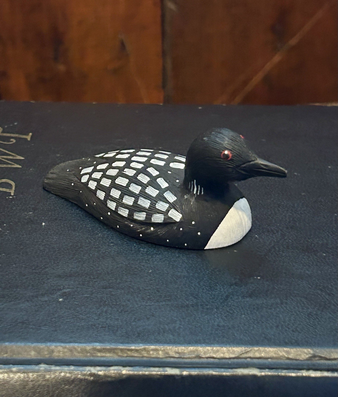 Vintage Miniature Loon Duck By Jennings Decoy Co~Hand Painted~Artist Signed~3\