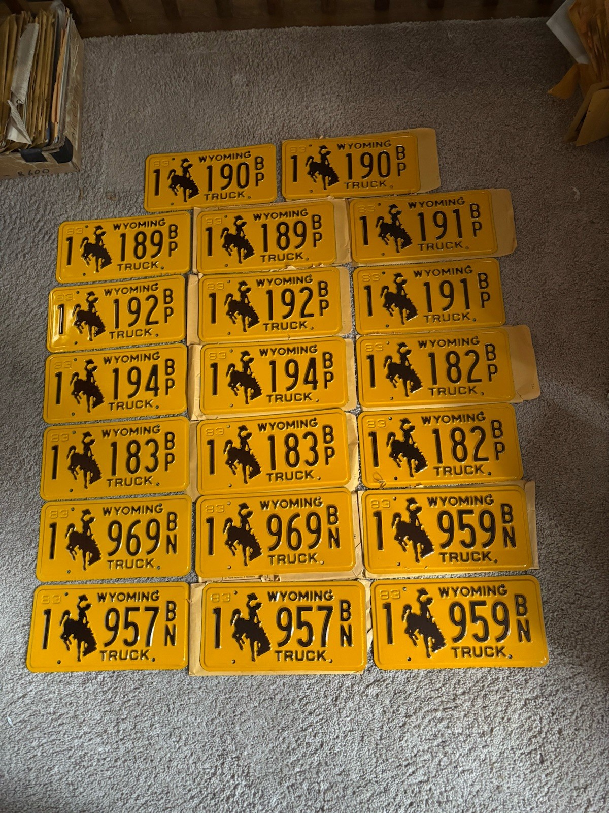 1983 Wyoming Truck License Plates NEW 1983 Wyoming Truck License Plates NEW