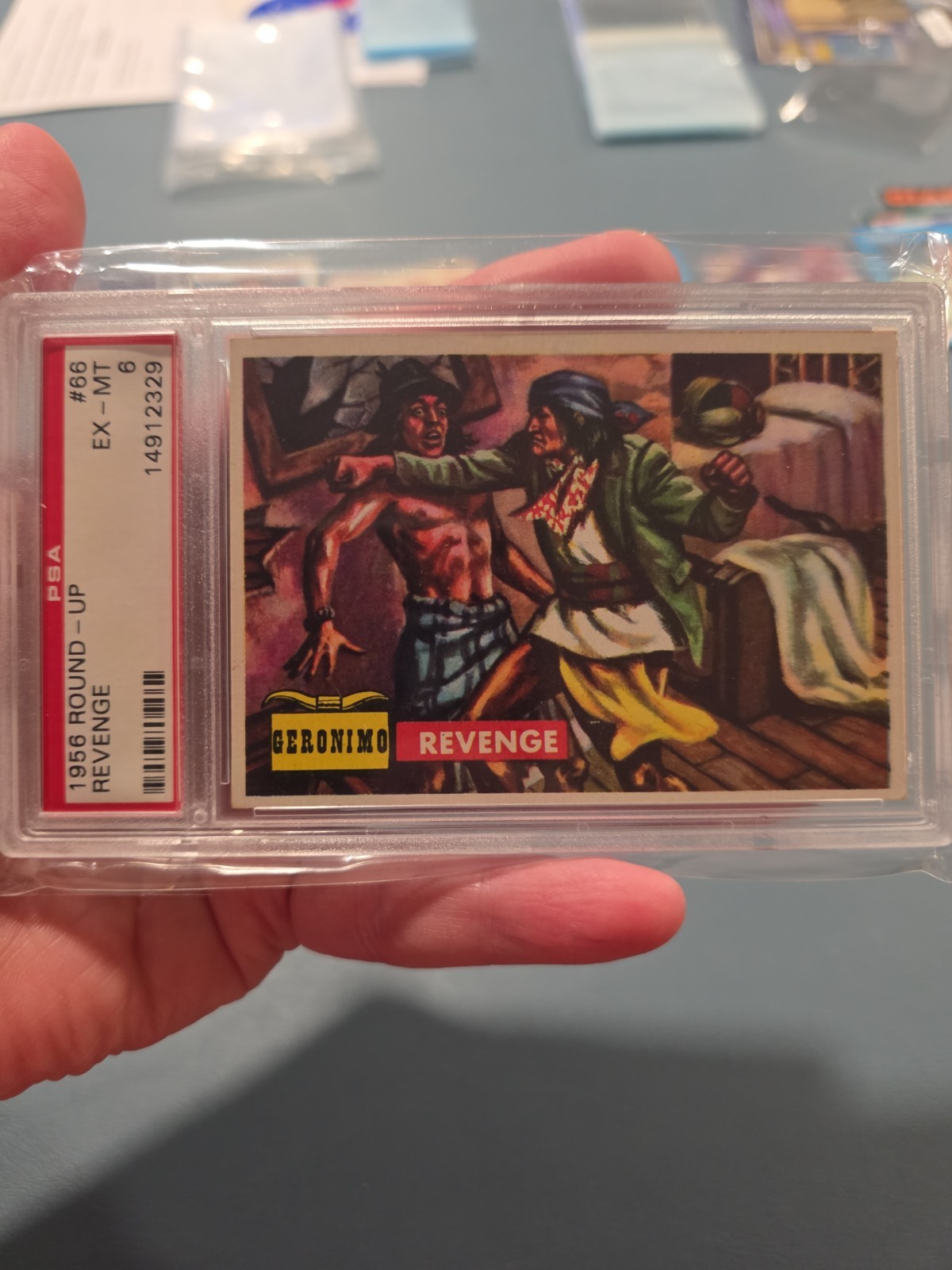 1956 Topps Round Up #66 REVENGE PSA 6 Geronimo