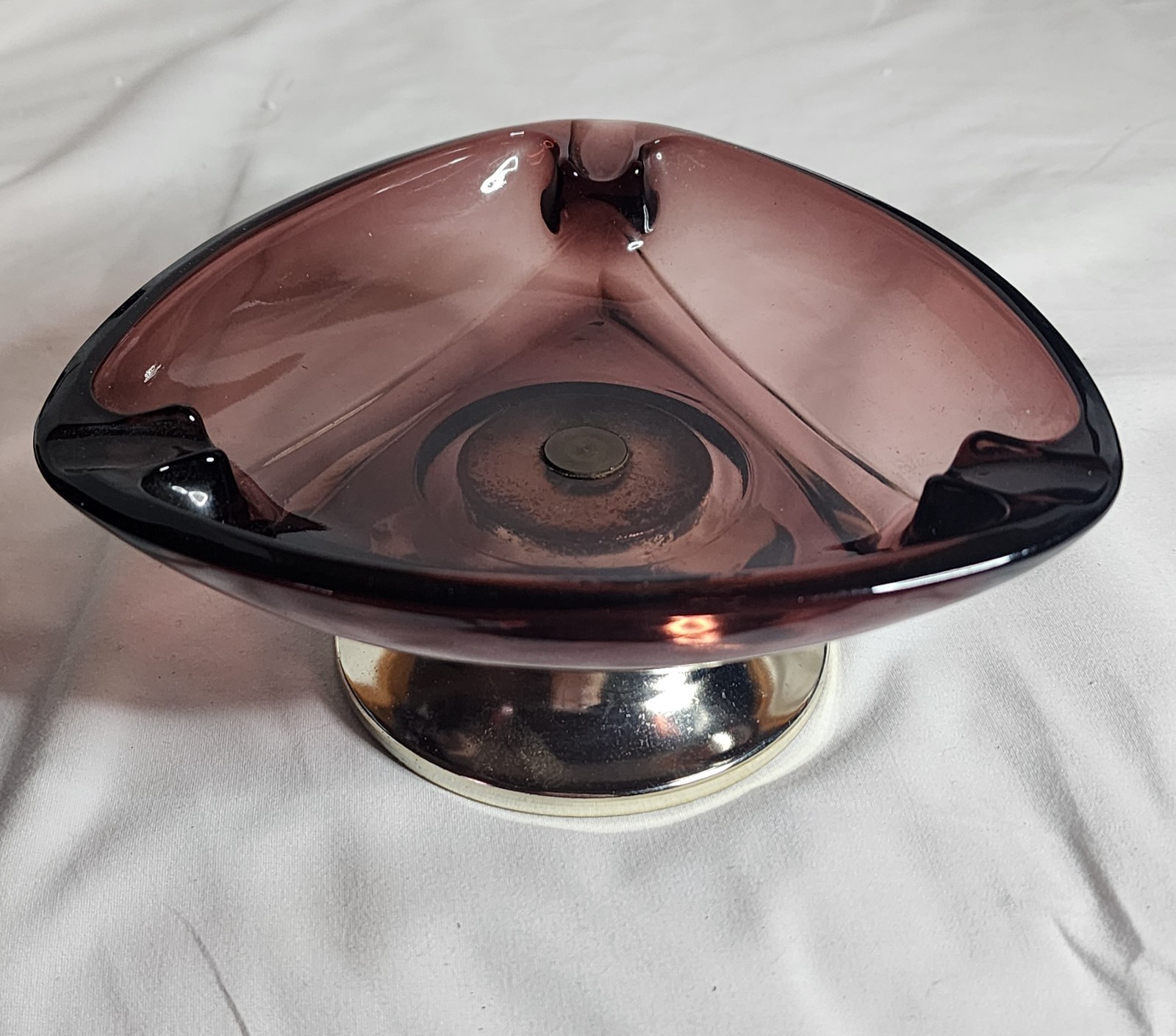 Art Deco Amethyst Glass Ash Tray