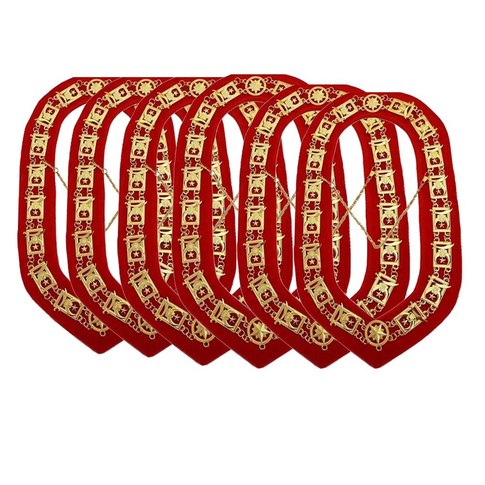 Masonic Regalia Shriners Premium Quality Chain Collars 6pcs Set Deal
