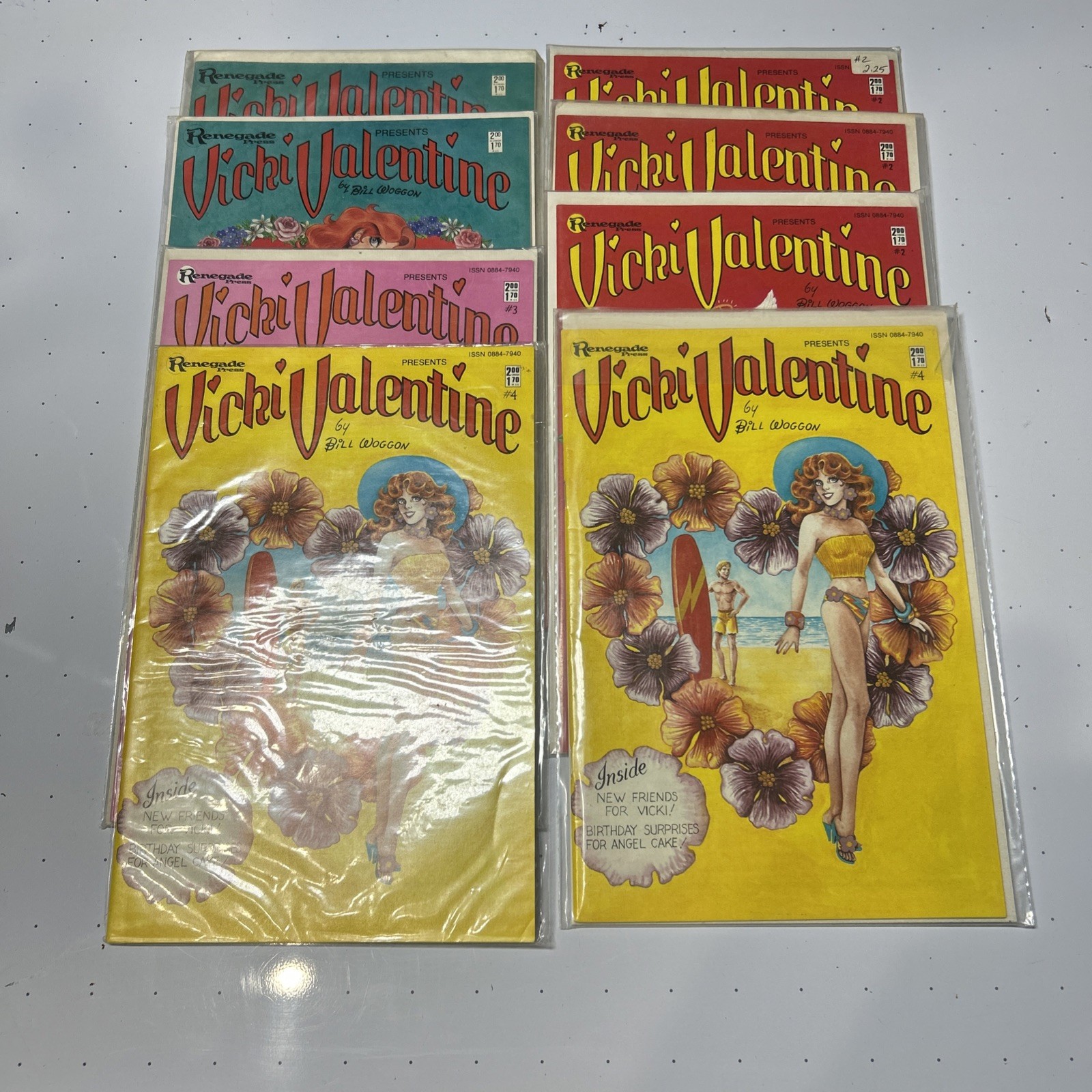 Renegade Press Vicki Valentine Lot of 8 Comics 1985 FN (A15)
