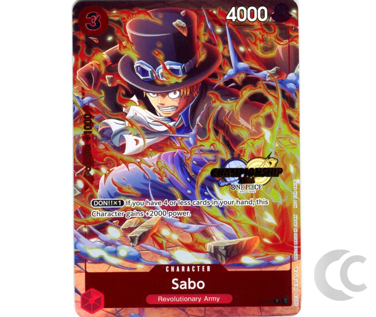 Sabo P-044 Promo Championship stamp ONE PIECE Card Game English NM