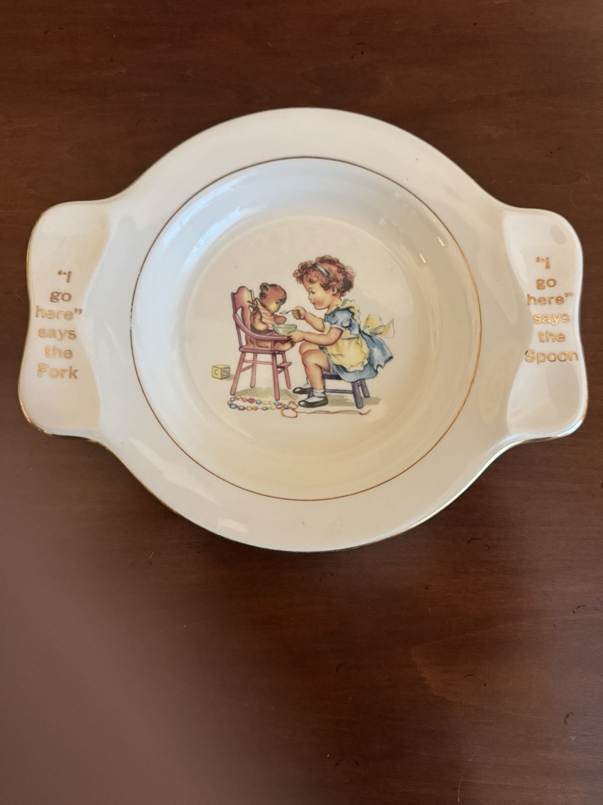 “My Own Plate” Children’s Plate Vtg Holmes & Edwards, By Homer Laughlin China Co