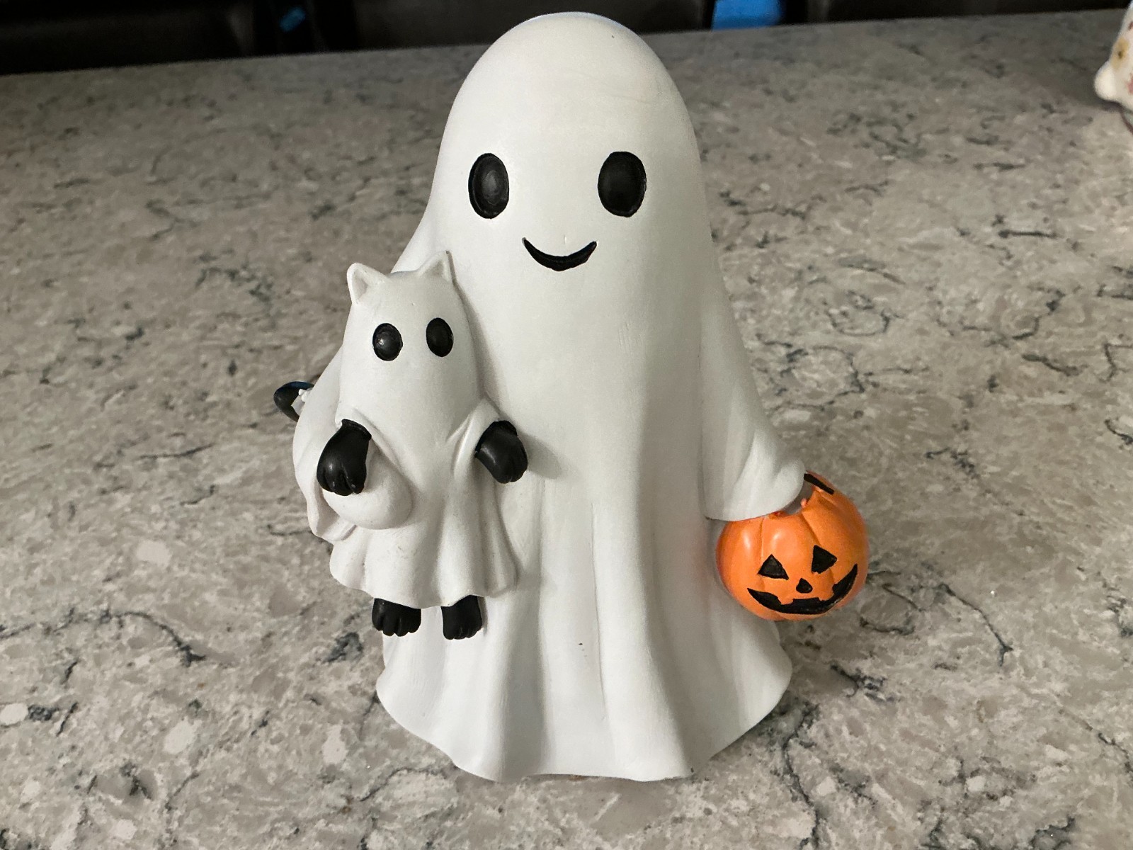 Goblin And Ghoul Ghost Holding Black Cat Adorable Viral Spooky Halloween - 8 in Goblin And Ghoul Ghost Holding Black Cat Adorable Viral Spooky Halloween - 8 in