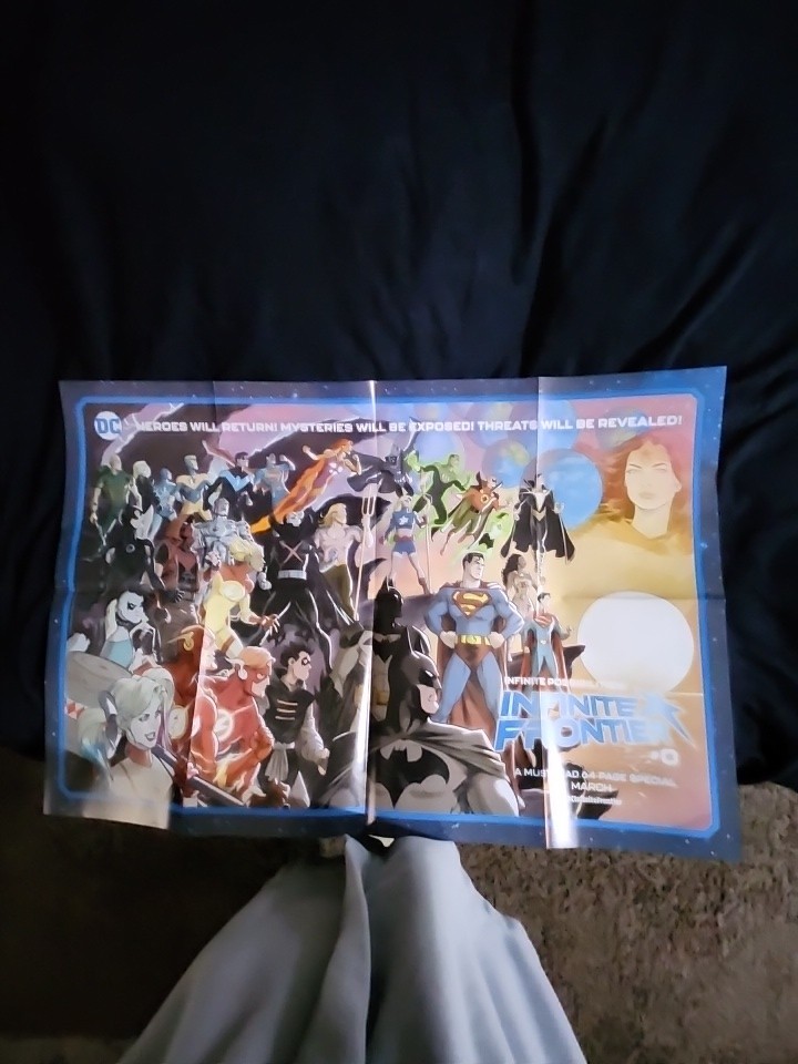 RARE Promo Poster INFINITE FRONTIER AQUAMAN POSSIBILITIES 36x24 Folded Unused 