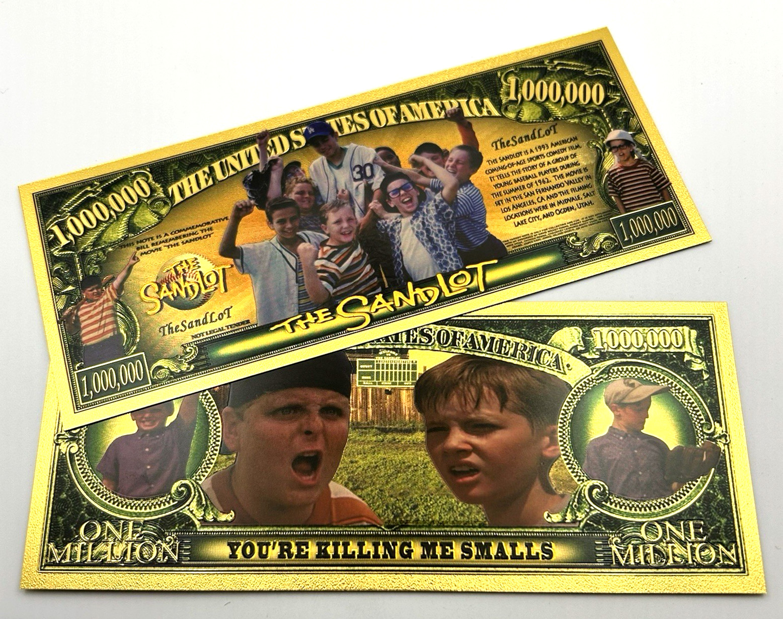 24k Gold Foil Plated Novelty Collectible 90's Movie Hit Banknote Mint