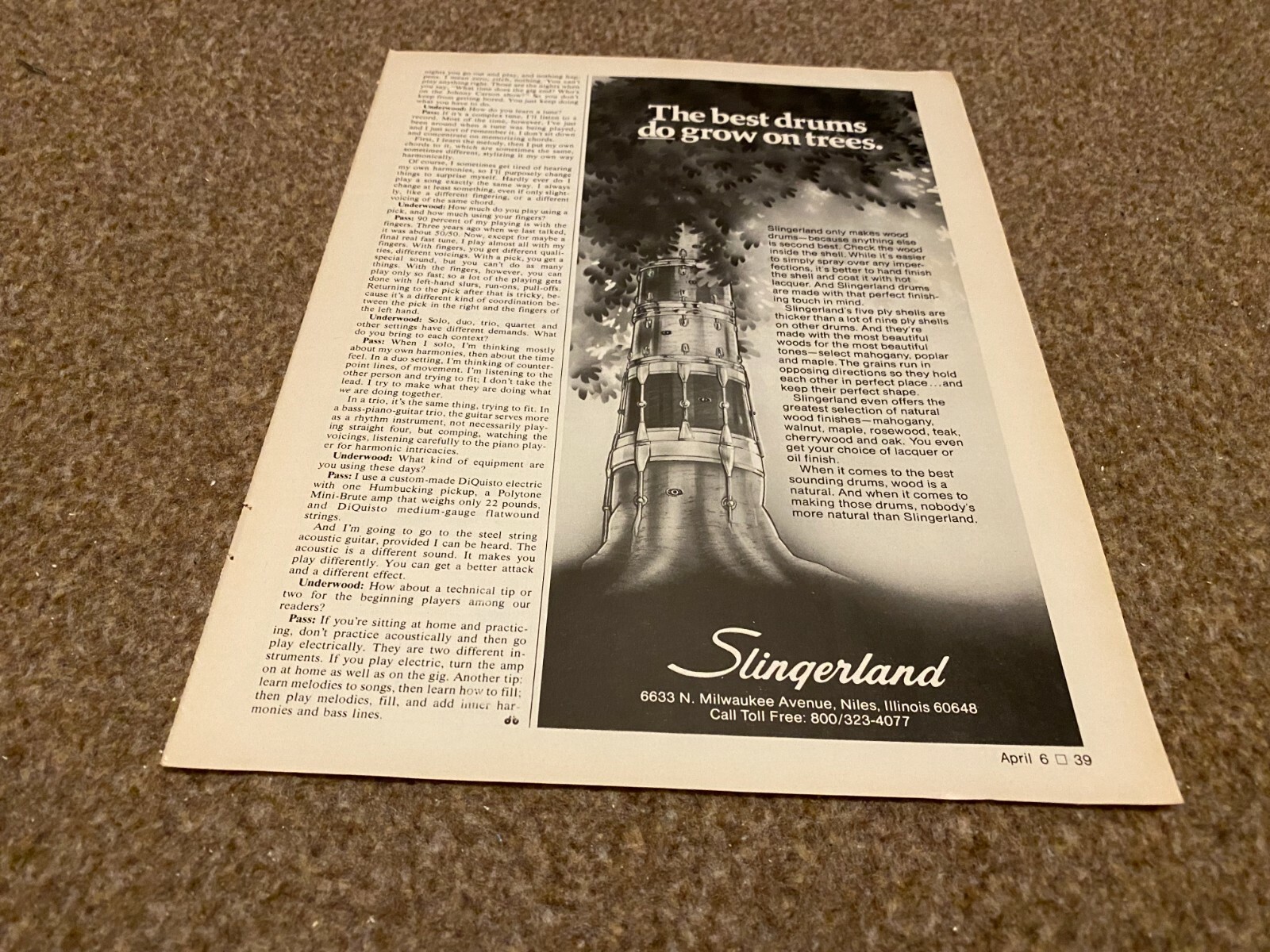 JBF11 ADVERT 11X6 SLINGERLAND DRUMS