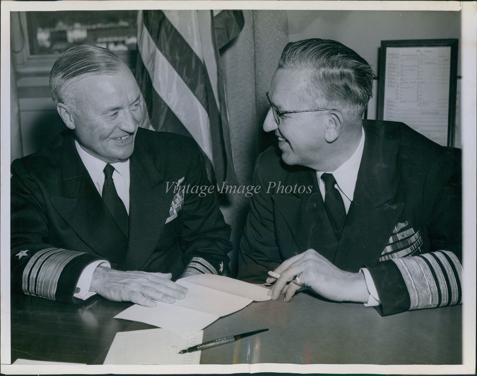 1951 Vice Admiral Forrest Sherman Military Meeting Photo 7x9