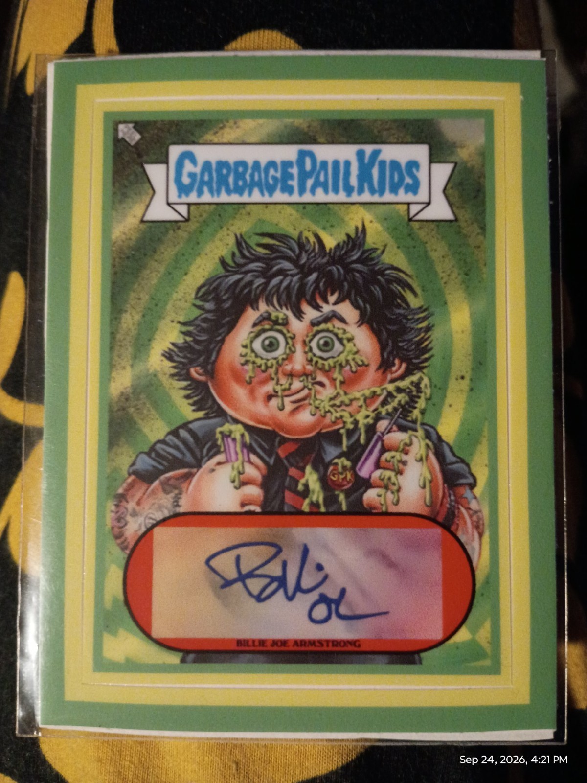 2024 Topps Garbage Pail Kids Battle of the Bands Billie Joe Armstrong Auto #A-BA