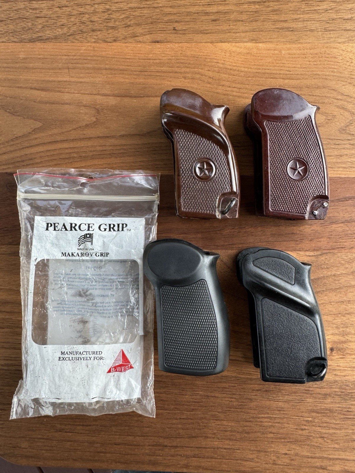 Lot Of 4 Makarov Pistol Grips - Chinese, Bulgarian , Pearce.