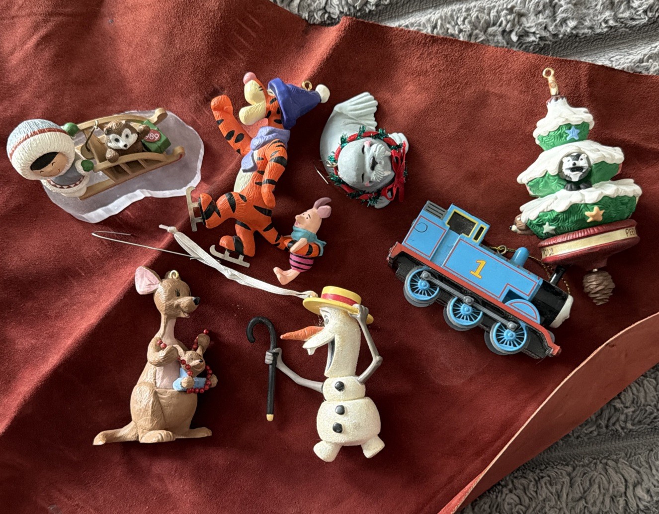 Lot of 7 Vintage Hallmark & Disney Christmas Ornaments  