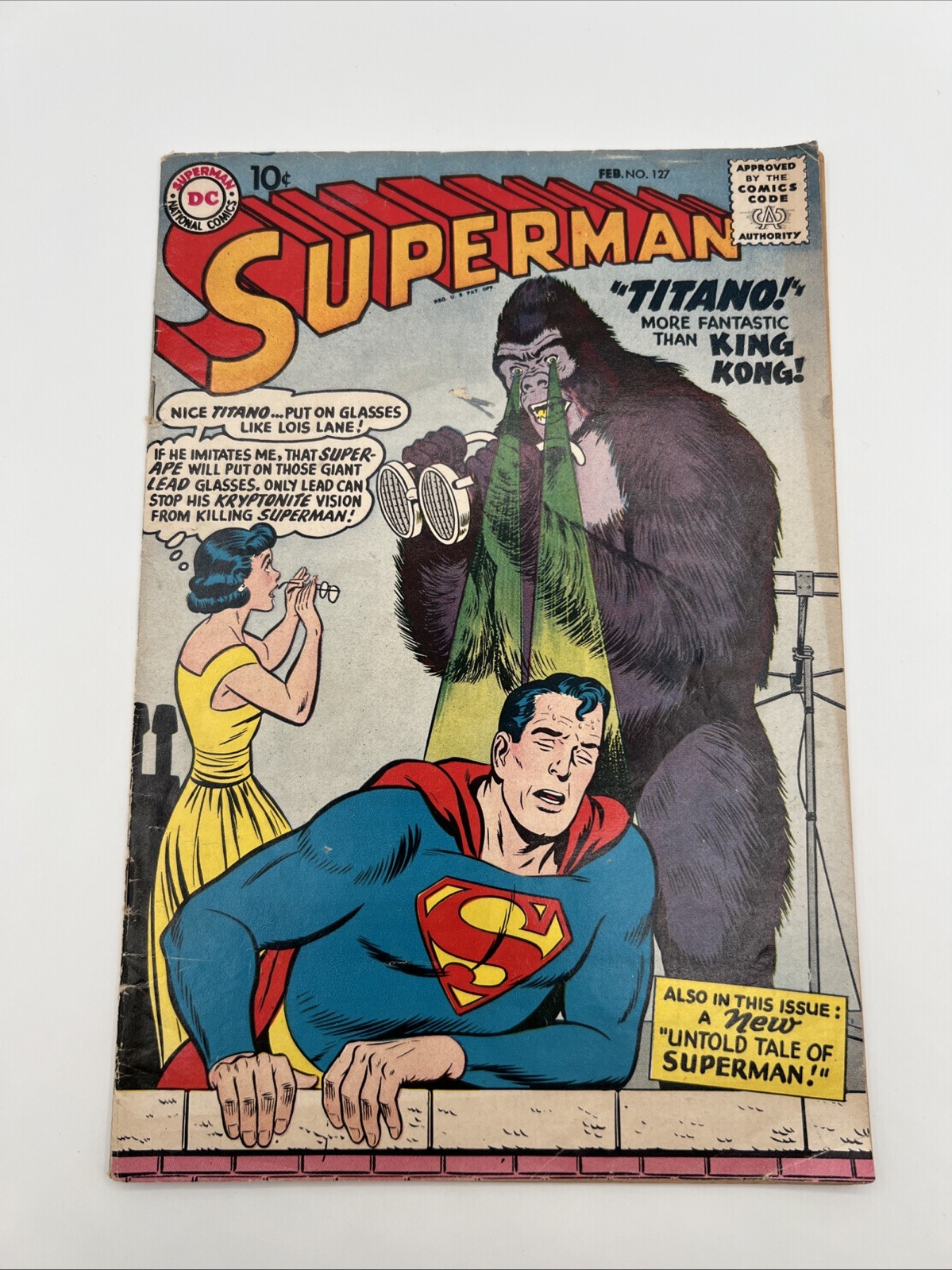 Superman #127 Nice Unrestored Silver Age Superhero Vintage DC Comic 1959 