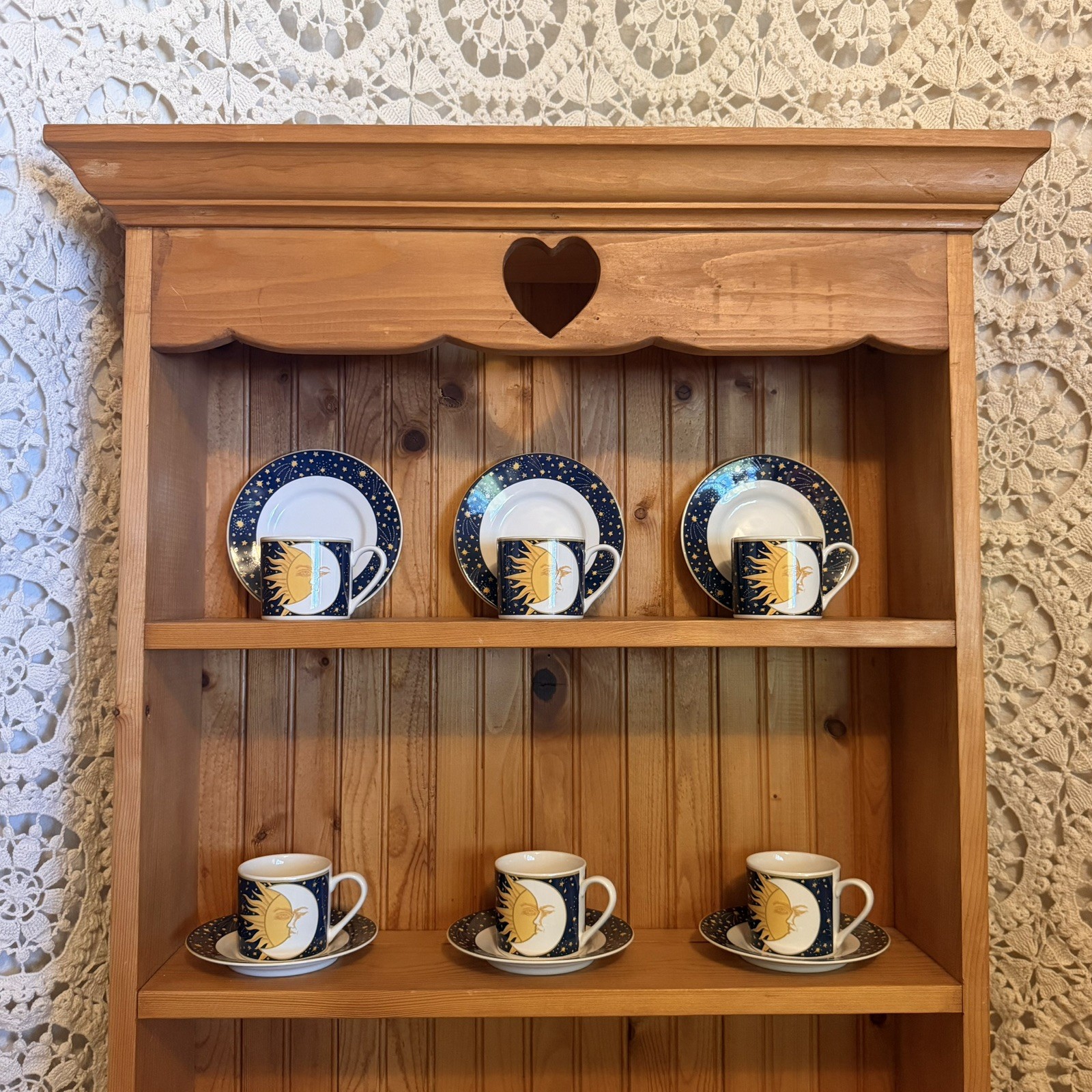 Vintage 1993 Vitromaster Galaxy Celestial Espresso / Tea Cup & Saucer Set of 6