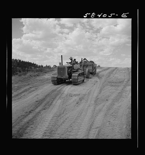 Lame Deer Montana 1941 Reservoir Construction Crawler Tractor Range Cattle